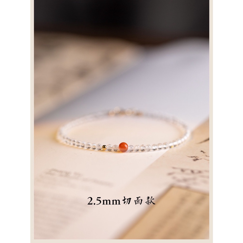 [Hàng Mới] Vòng Tay Chuỗi Hạt Đỏ Trắng Thiết Kế Niche