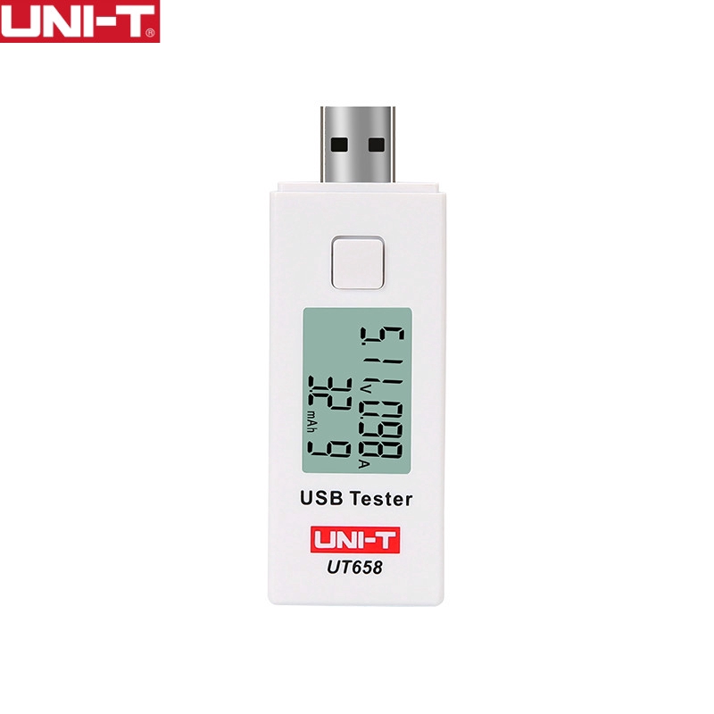 UNI-T UT658 USB Bộ kiểm tra điện áp hiện tại kỹ thuật số U Bộ sạc bác sĩ đĩa Vôn kế Ampe kế Công suất MAX 9V Lưu trữ dữ liệu Đèn nền