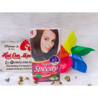 thuốc nhuộm tóc bigen speedy 4 nâu hạt dẽ