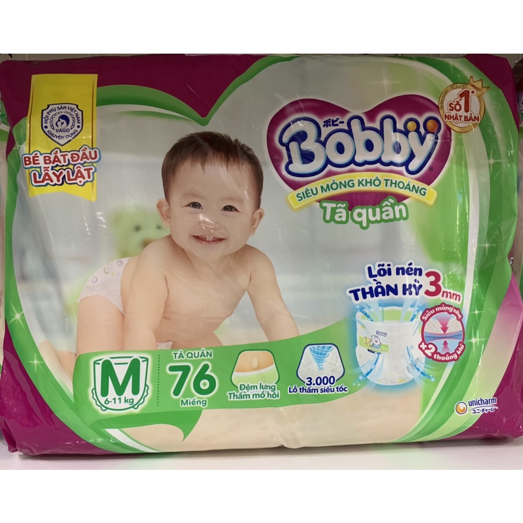 Bobby Tã/Bỉm quần M76 (6-11 kg)