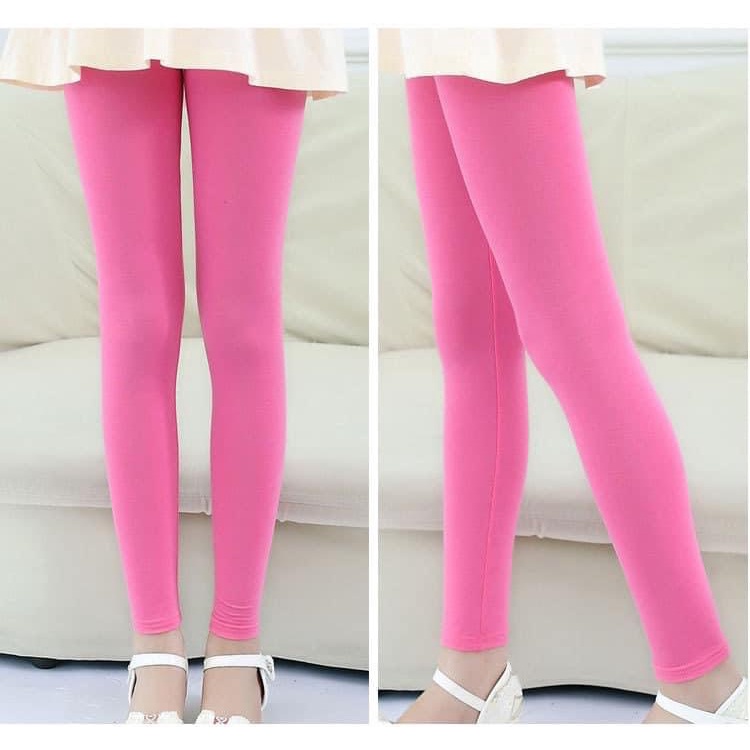 Quần legging dài bé gái combo 5 cái thun cotton xuất dày dặn mềm co giãn 9-20kg