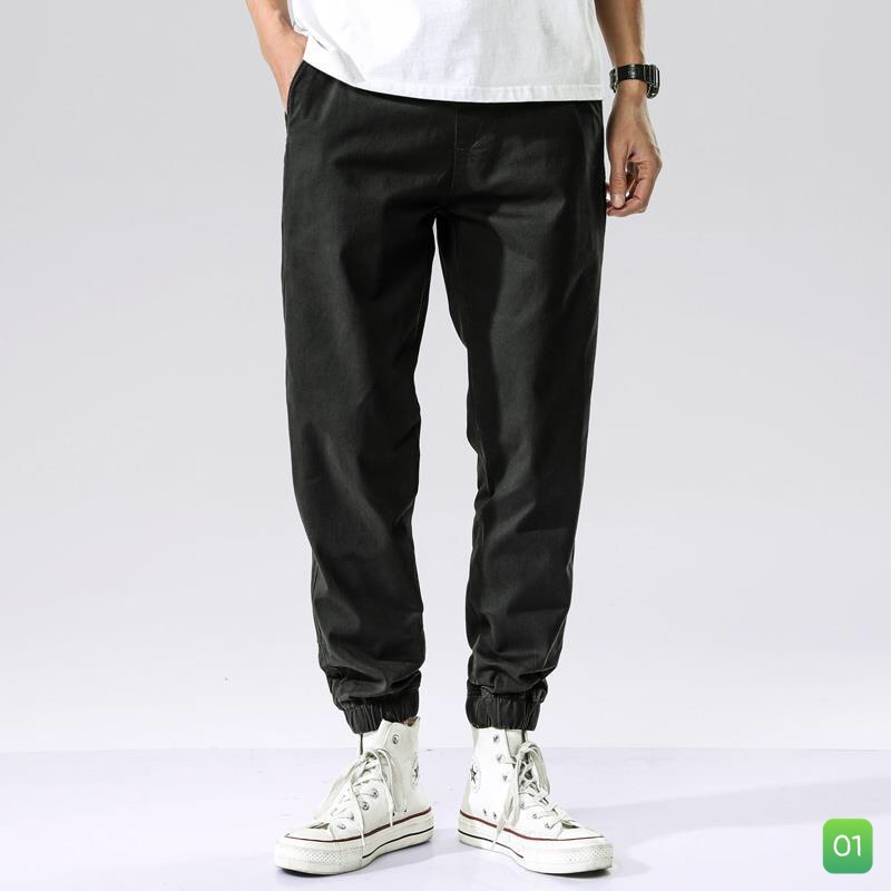 Quần Jogger Kaki Cao Cấp CÓ BIG SIZE xám đen không rách thể thao nam lưng thun ống bó NHIỀU MÀU HA903