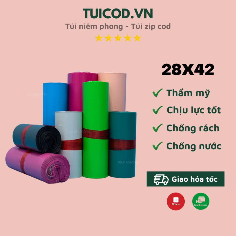 Túi Gói Hàng 28x42cm Cuộn 100 Túi Niêm Phong Tự Dính Cao Cấp