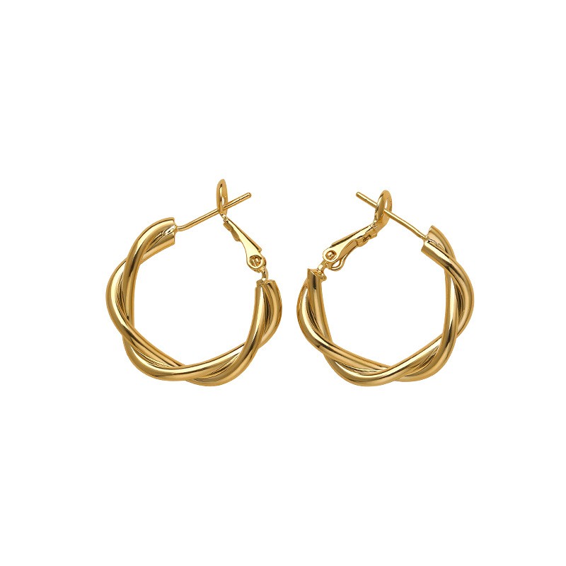 Hoa tai S925 dạng vòng xoắn phong cách Hàn Quốc thời trang dành cho nữ