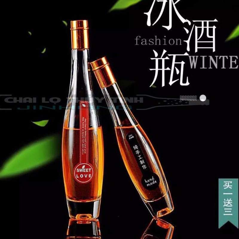 CHAI THỦY TINH ĐỰNG RƯƠU VANG ĐÁ CAO CẤP 275ML