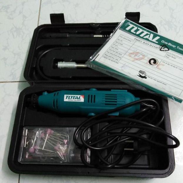 Máy Mài Khuôn mini 130W TOTAL 3.2mm Bao gồm mũi mài khuôn, giấy nhám mài, dây nối mài