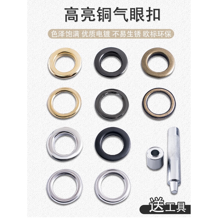 Dép Đi Biển/Giày/Mũ/Quần Áo/Mũ/Giày Dép Đi Biển Đính Đinh Tán Lỗ Nút Tròn Bằng Đồng Làm Thủ Công Chống Rỉ Trang Trí Nút Bấm Cho Giày Đi Biển