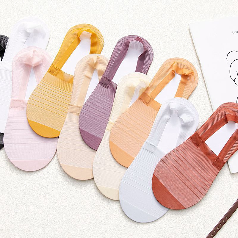 Vớ Ren Siêu Mỏng Thoáng Khí Chống Trượt Thời Trang Cho Nữ