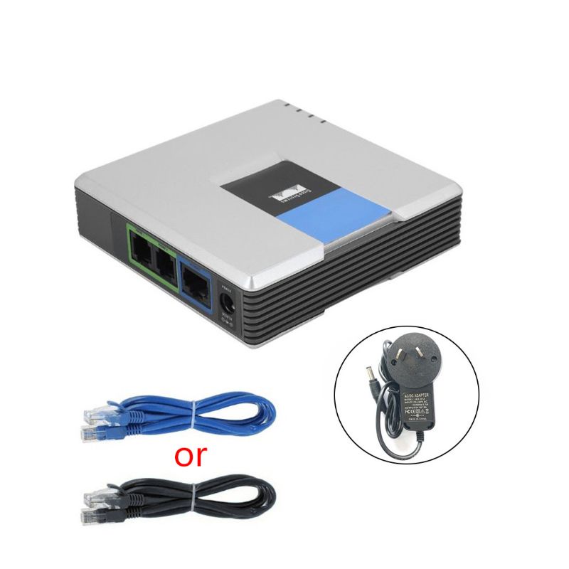 1 Bộ Thiết Bị Chuyển Đổi Giọng Nói VOIP 2 Cổng SIP V2 Protocol Internet Cho Điện Thoại