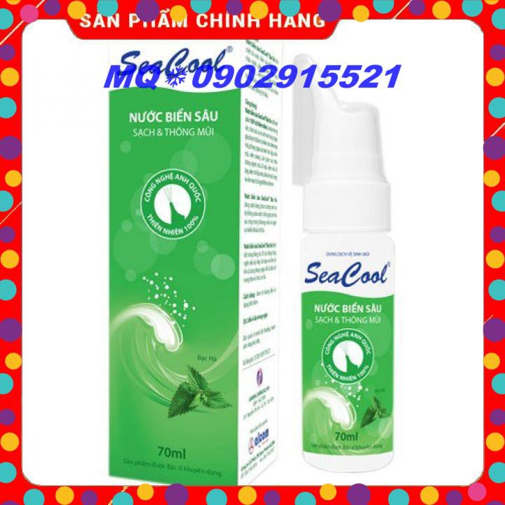Nước Biển Sâu Seacool Bạc Hà - Nước Xịt Thông Mũi