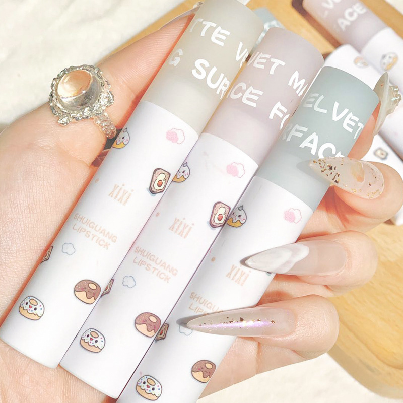 Xixi Son Môi Nhung Lì Thỏi Nhỏ Màu Trắng