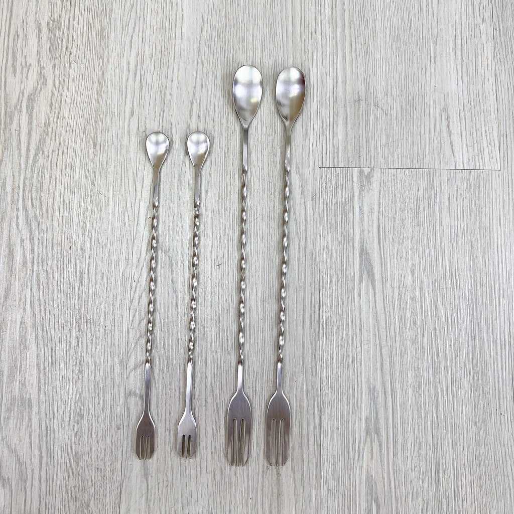 Thìa pha chế bar spoon 26cm hoặc 32cm (thìa bar, muỗng khuấy, thìa khuấy) - Muỗng Pha Chế Bartender