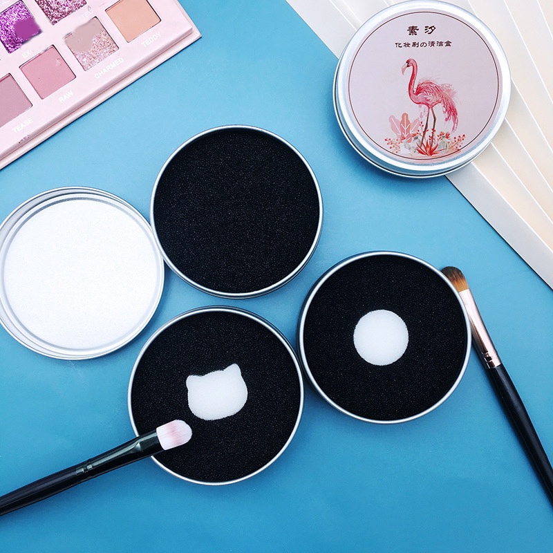 Hộp vệ sinh cọ trang điểm bằng xốp làm sạch màu nhanh chóng
