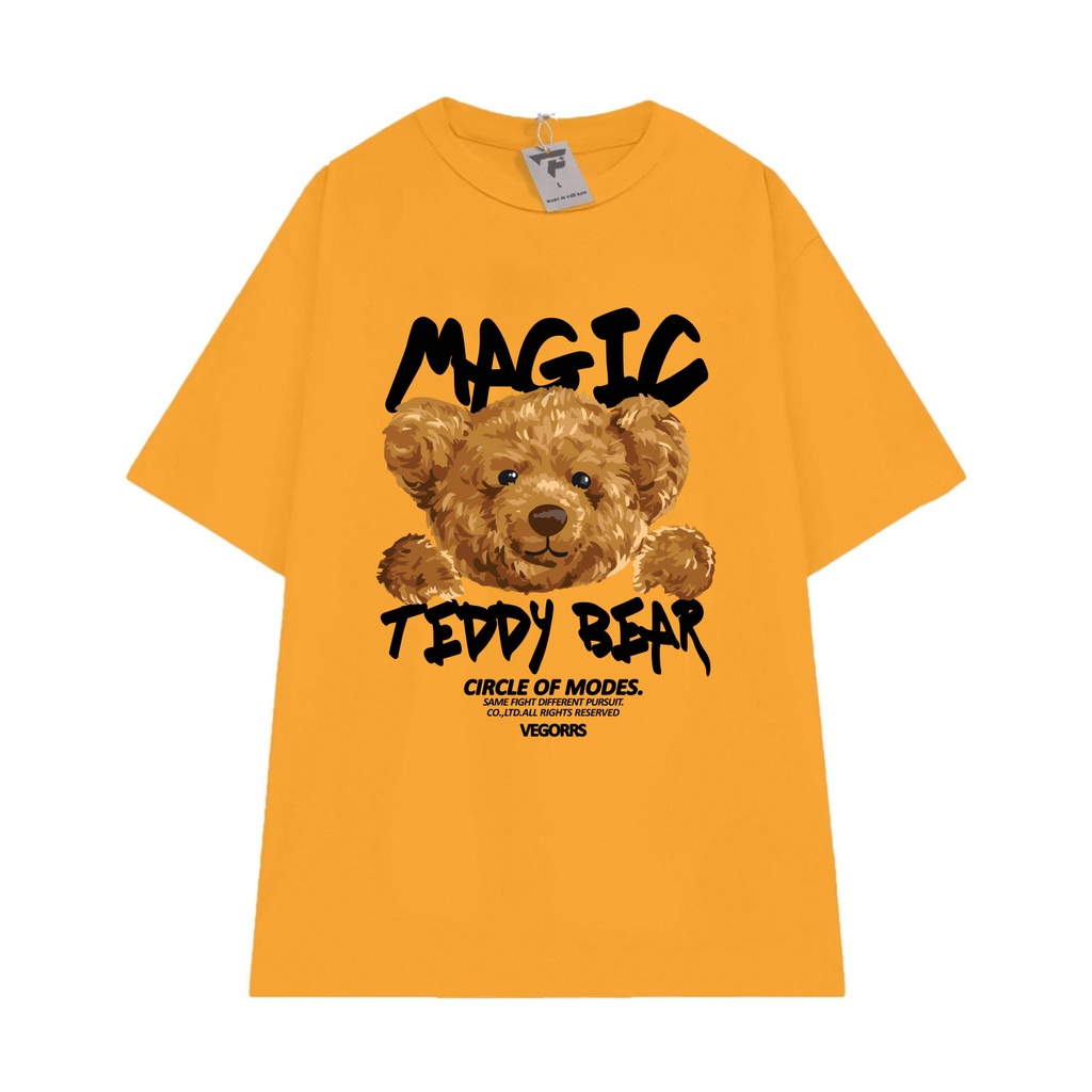Áo thun form rộng unisex cao cấp in gấu teddy vải cotton thoáng mát FPLUS FP71