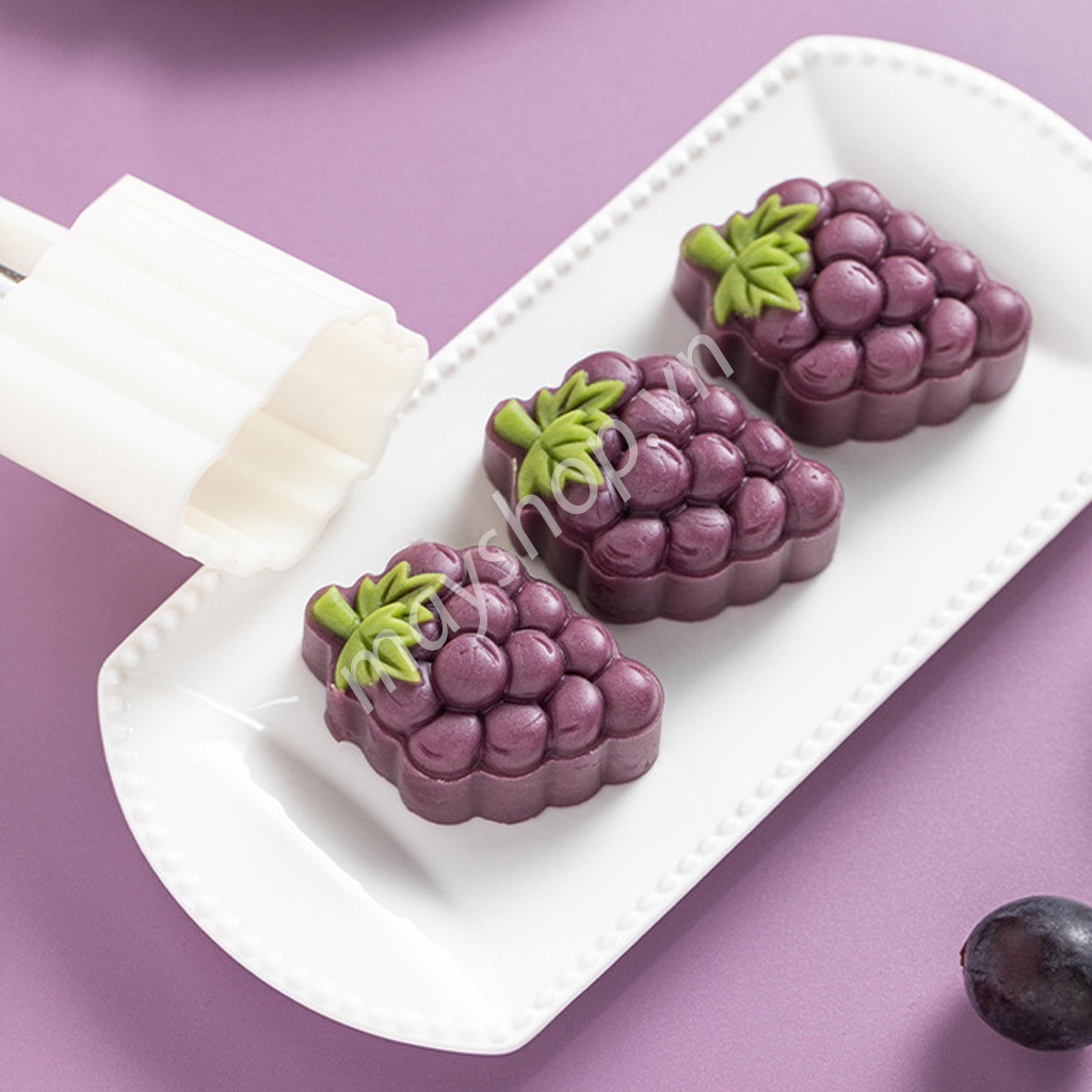 Khuôn trung thu 1 mặt Chùm nho (50g)