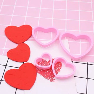Set 4 khuôn cookie trái tim