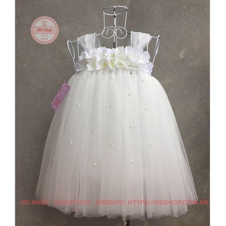 Váy tutu cho bé ❤️FREESHIP❤️ Váy tutu trắng tú cầu đính đá