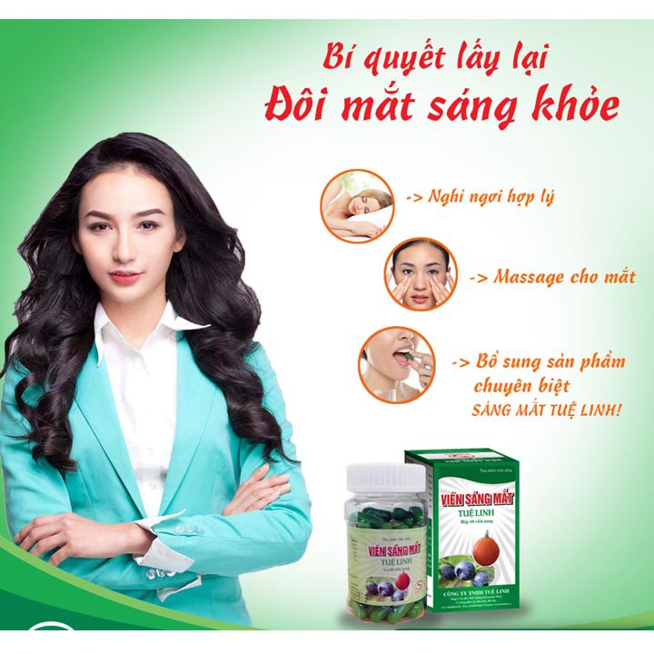 VIÊN SÁNG MẮT TUỆ LINH – Giúp bổ mắt, tăng cường thị lực, giảm mỏi mắt, khô mắt