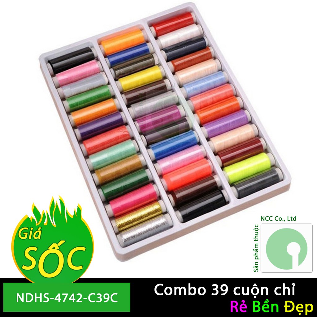 Combo 39 cuộn chỉ - dụng cụ không thể thiếu cho chị em nội trợ - NDHS-4742-C39C