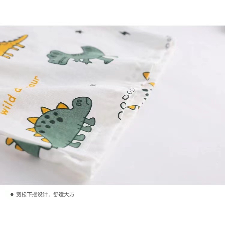 Bộ Đồ Ngủ Áo Sát Nách Phối Quần Short Vải Cotton In Hoạt Hình Dễ Thương Cho Bé Gái 80-150cm
