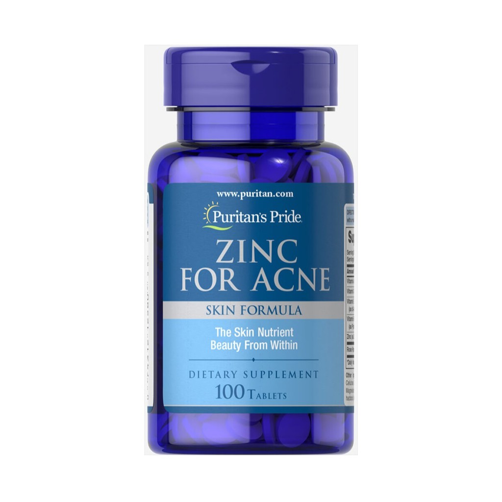 Viên uống kẽm giảm mụn Puritan's Pride Premium Zinc For Acne 100 viên | BigBuy360 - bigbuy360.vn