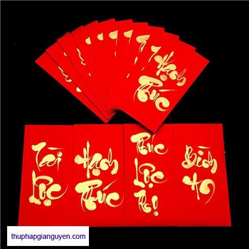 Bao lì xì nhung chữ nổi mẫu mới Quý Mão rẻ đẹp sang trọng Better Life