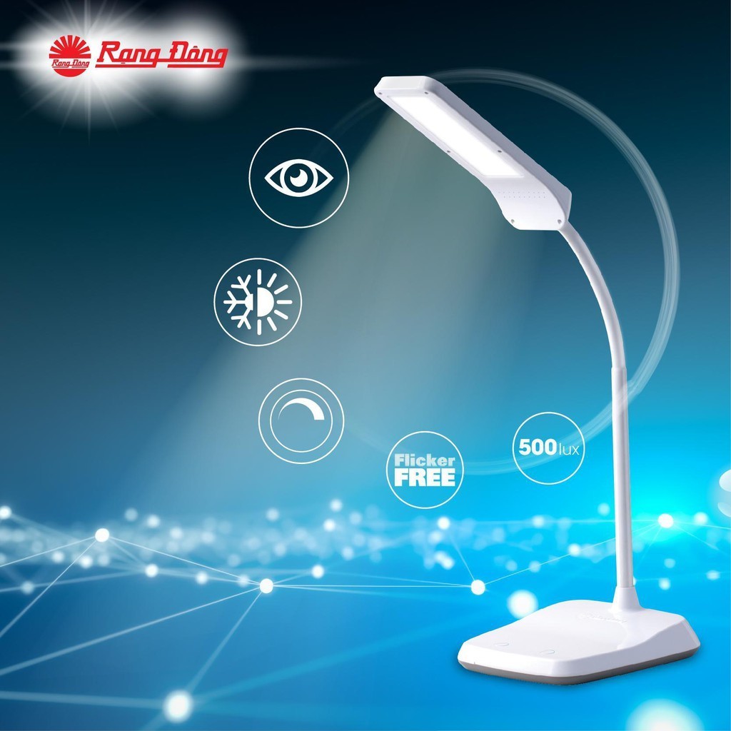 Đèn bàn LED Rạng Đông cảm ứng RD-RL-36.LED - đèn bảo vệ mắt, 4 chế độ màu ánh sáng