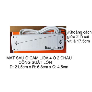 Ổ CẮM LiOA 4SS2.5-2- 15A .