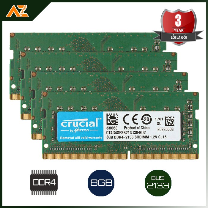 Ram Laptop DDR4 8GB BUS 2133 (Bảo Hành 36 Tháng)