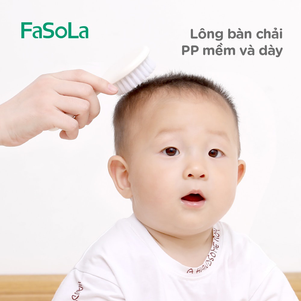 Bộ lược chải, massage đầu lông mềm, bảo vệ da đầu bé FASOLA FSLDZ-149, FSLDZ-292