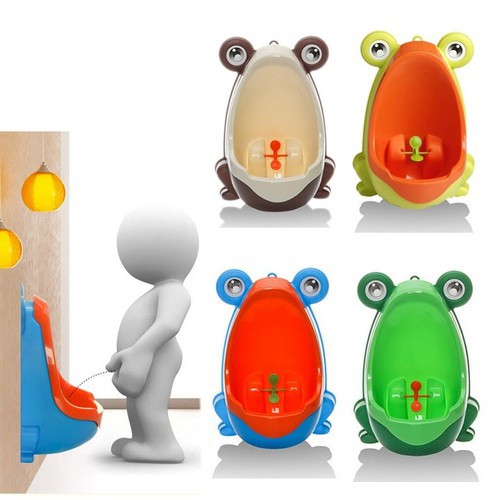 Bô tiểu gắn tường cho bé hình ếch, Bồn tiểu mini cho bé trai, dụng cụ tập đi vệ sinh, bô tiểu cho bé trai dán tường.