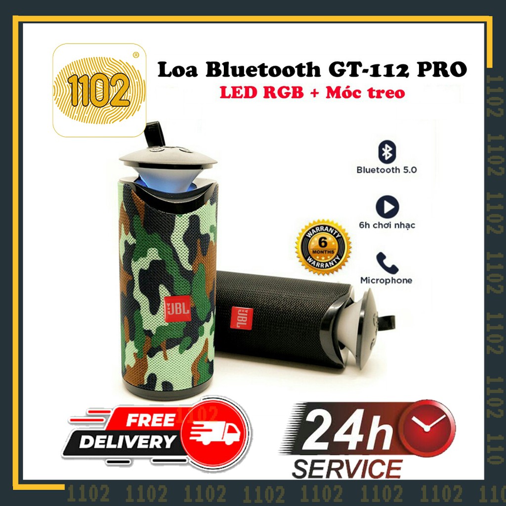 Loa Bluetooth JBL Mini GT-112 Pro Đèn LED Nhiều Màu, Âm Thanh Siêu To Đỉnh Cao, Pin Cực Trâu