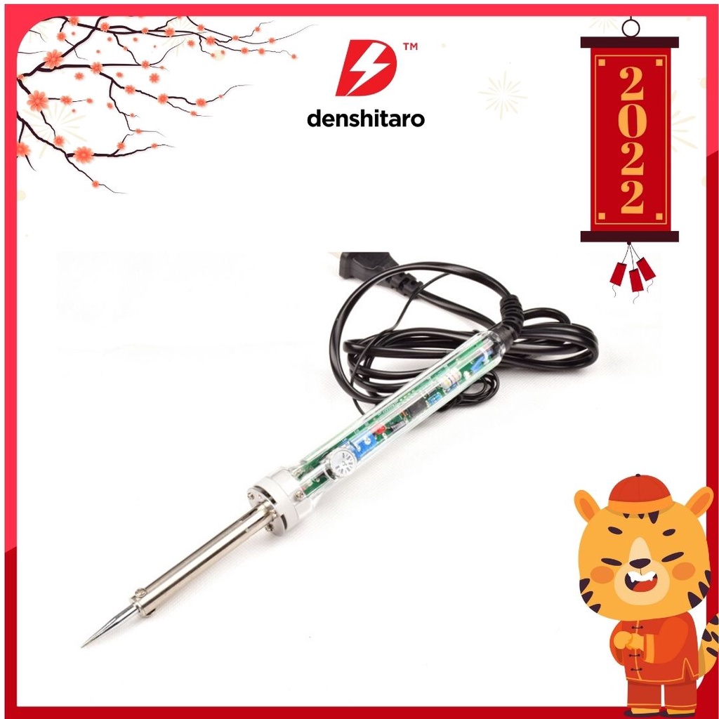 Denshitaro Mỏ hàn chì chỉnh nhiệt độ 60W hoàng hoa 905C chính hãng D00-237