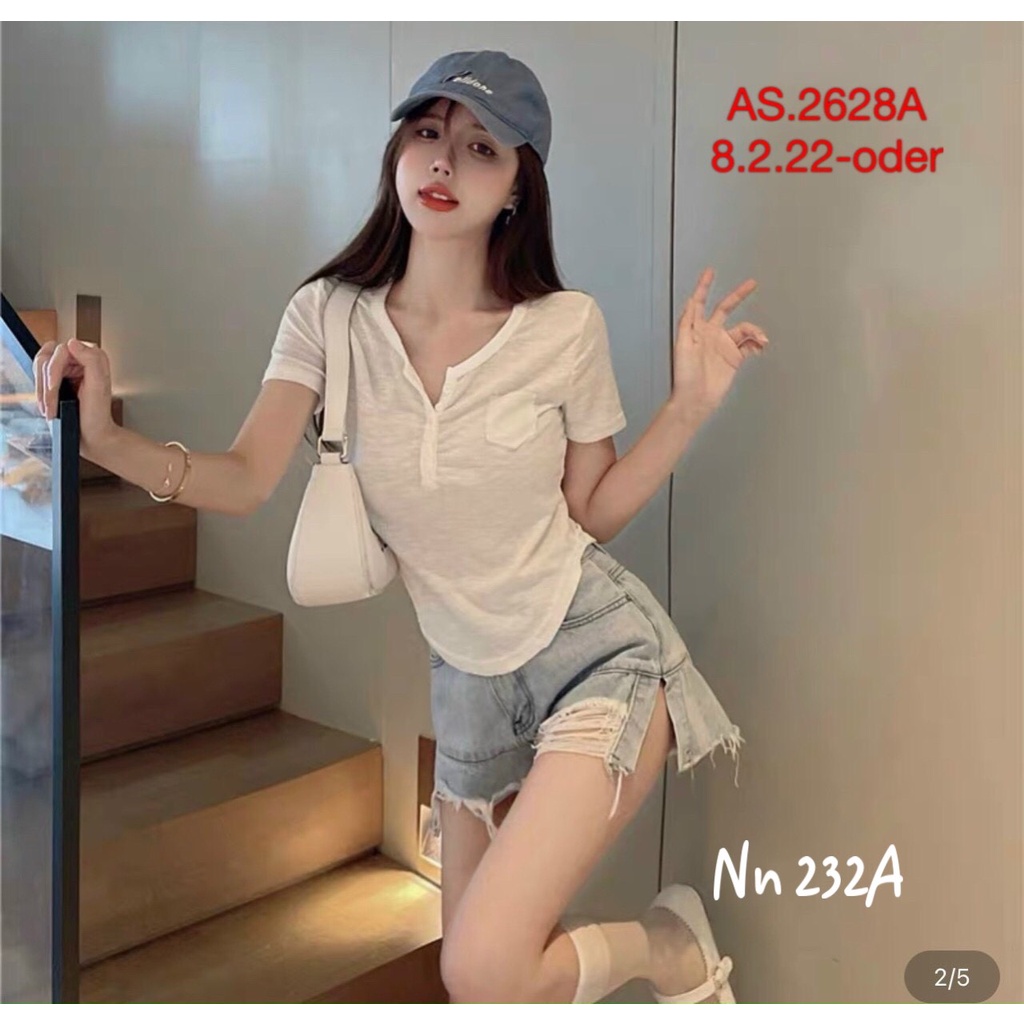 Áo thun cộc tay khuy nhỏ chất đẹp