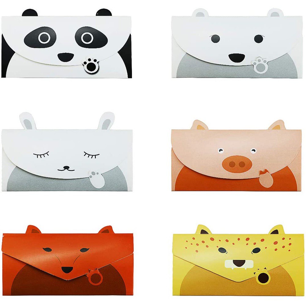 Set 81 Bì Thư Giấy Hình Gấu Trúc Dễ Thương Thẻ