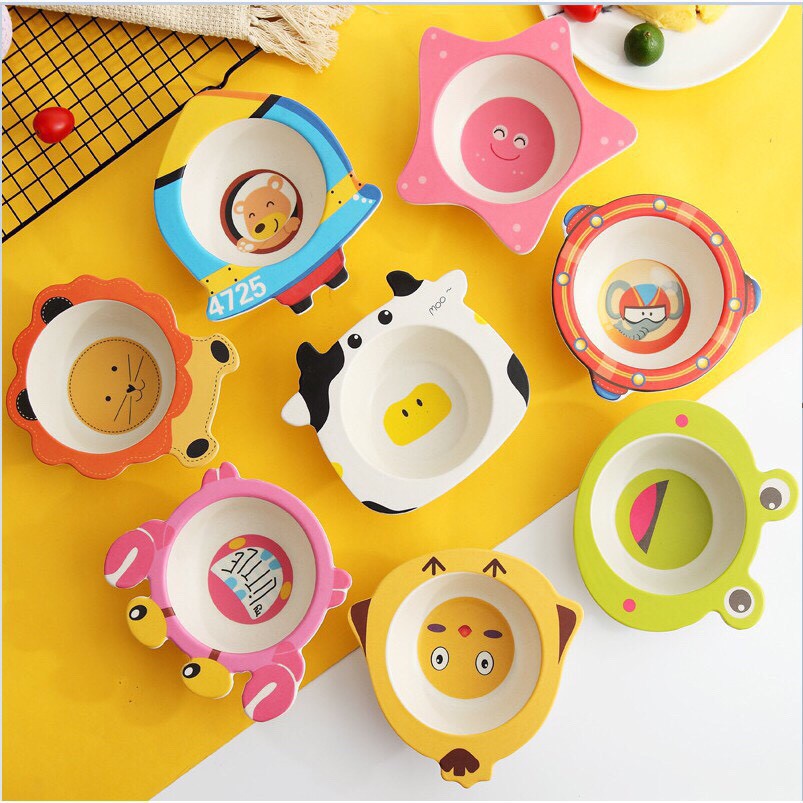 Chén bát ăn dặm hình con vật đáng yêu cho bé