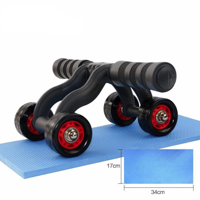 [BIGSALE] Con lăn tập cơ bụng 4 bánh cao cấp KAMA Ab Roller + TẶNG THẢM