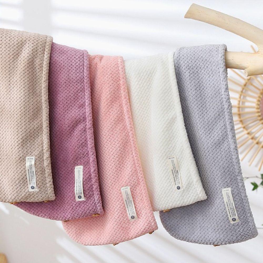 Mũ Trùm Tóc Thấm Hút Nước Nhanh Khô Bằng Vải Lông Cừu San Hô Tiết Kiệm Thời Gian