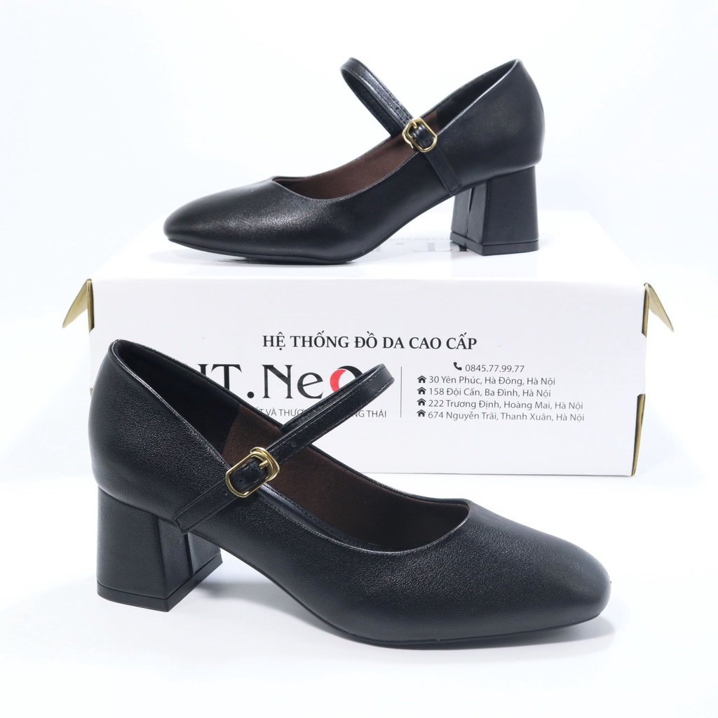 Giày Công Sở -Giày Cao Gót Nữ HT.NEO Mũi Tròn , Gót Cao 5cm Thanh Lịch GL01