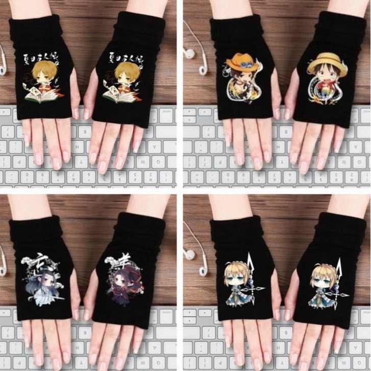 Găng tay len in hình YUGIOH GESHIN IMPACT SKY SLAM DUNK dễ thương xinh xắn