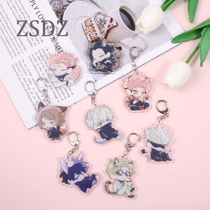 Móc khóa nhựa bằng acrylic có hình nhân vật anime dễ thương