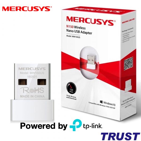 Mercusys N 150Mbps Bộ chuyển đổi USB Wi-Fi Nano -MW150US- Hàng chính hãng phân phối bởi TP-Link Việt Nam