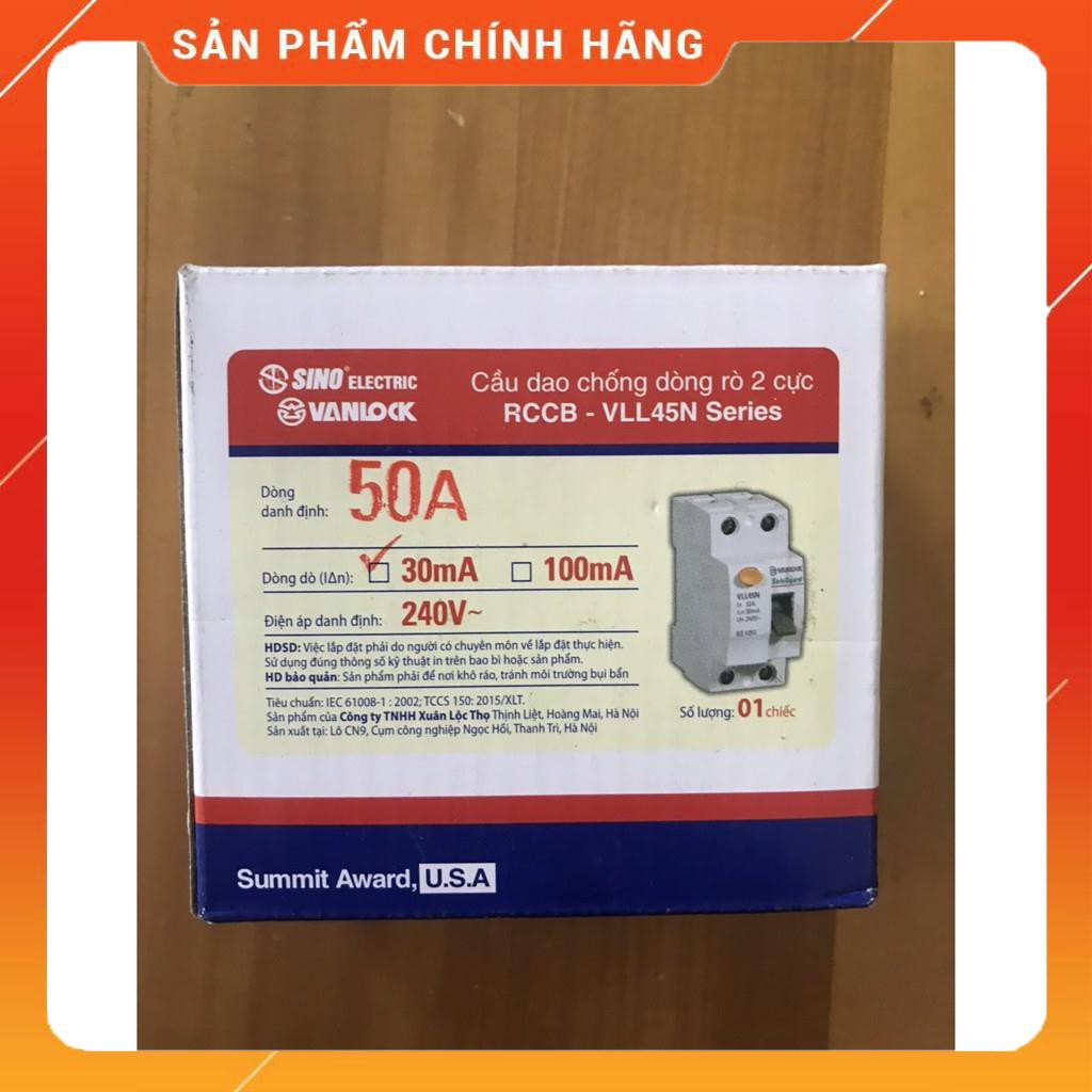 CB CHỐNG GIẬT 2 TÉP SINO VLL45N DÒNG CẮT 30mA