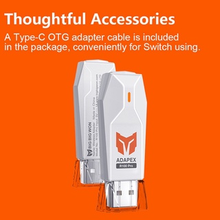 R100 PRO USB Receiver Wireless Adapter Gamepad Converter for PS4 PS5 Xbox Series Switch Controller Bluetooth Adapter