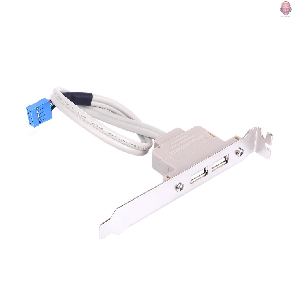 Dây Cáp Mở Rộng 2 Cổng Usb 2.0 Sang 9 Pin Cho Pc Ốp