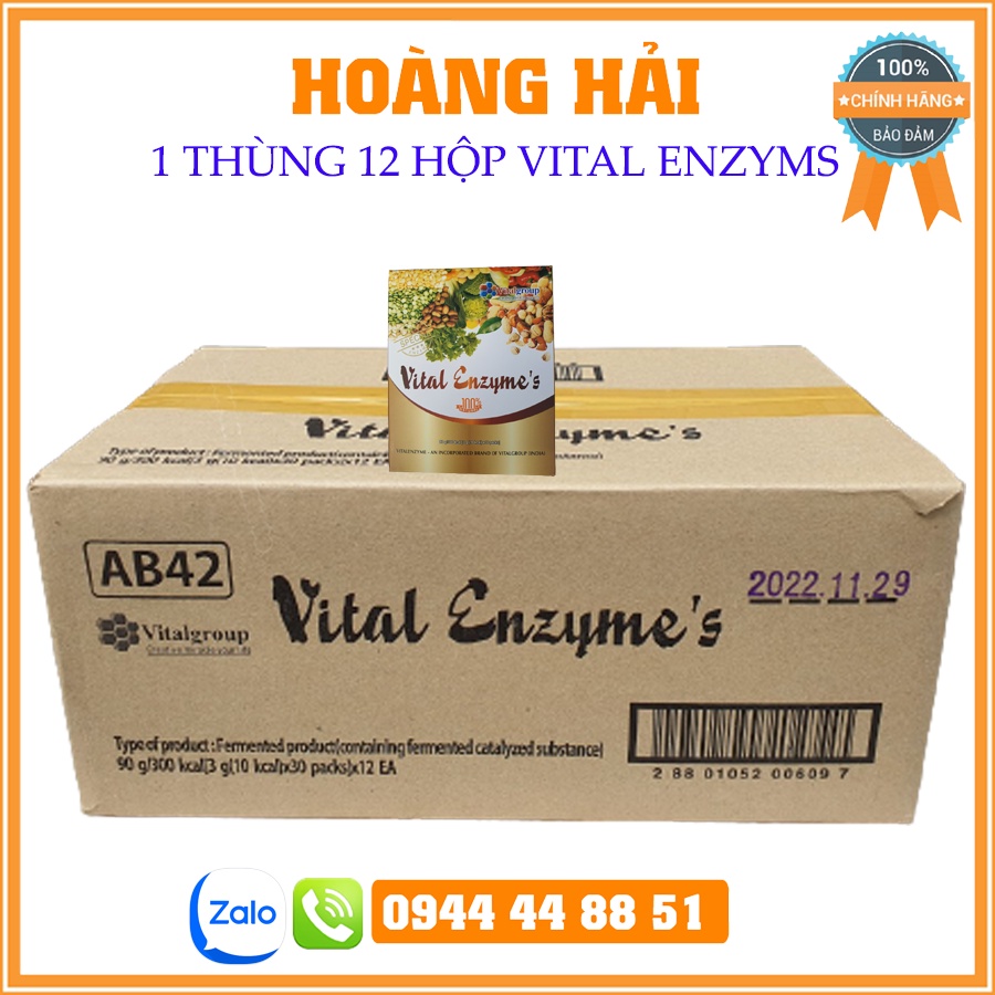 [1 Thùng 12 Hộp] Vital Enzyme thanh lọc cơ thể hỗ trợ tiêu hóa khỏe mạnh