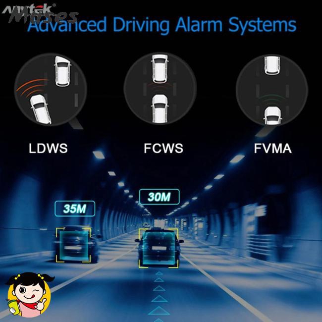 Muse07 Máy quay video Anytek X28 Camera ghi video WiFi ADAS G-sensor Dash Cam FHD 1080P
