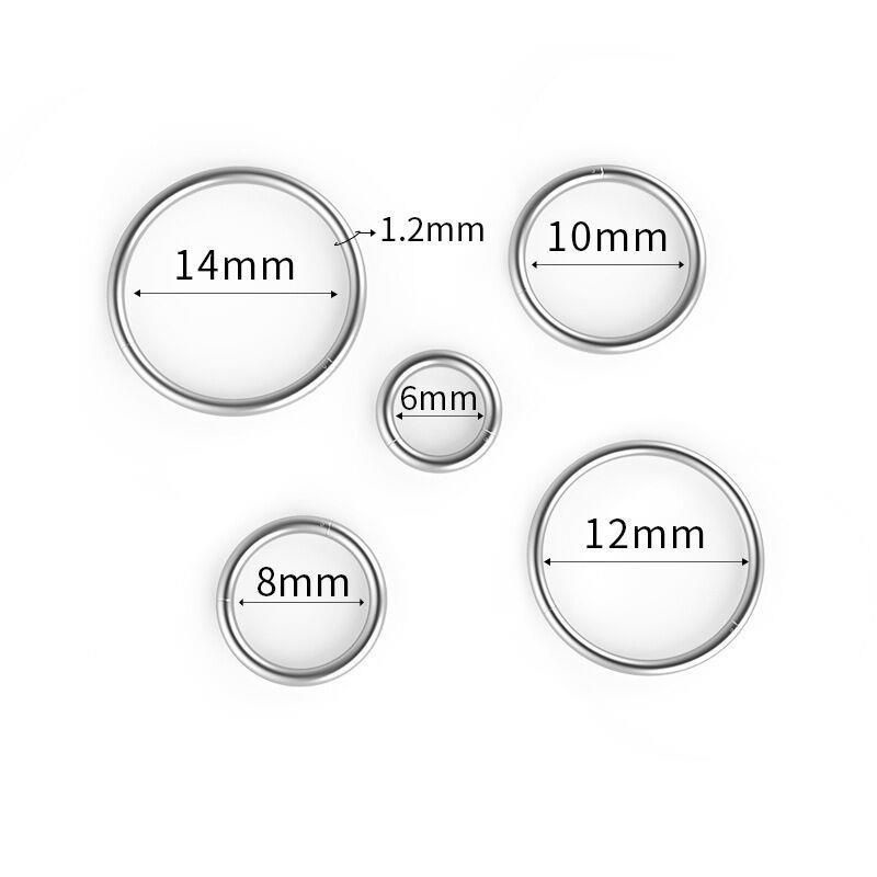 KHUYÊN TAI TRÒN - Khuyên Tròn Có Chốt Bật Khấc  - Bảo quản trong túi vô trùng