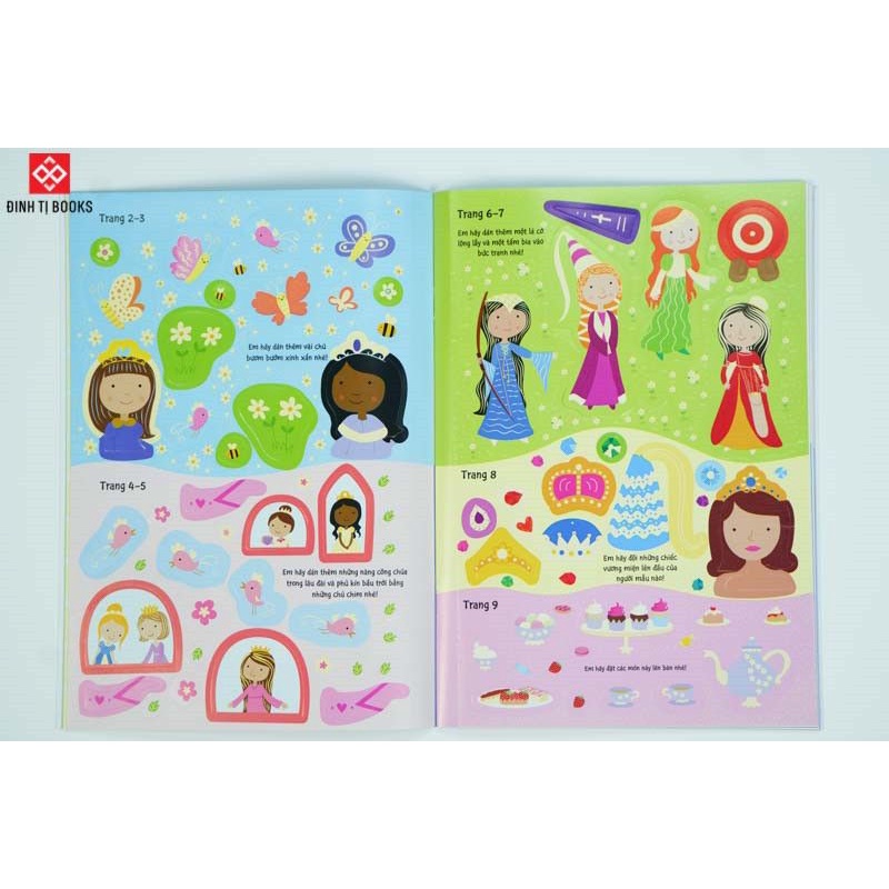 Sách - Sách bóc dán dành cho bé gái ( Lẻ )