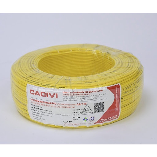 Dây đôi mềm Vcmd Cadivi 2x16